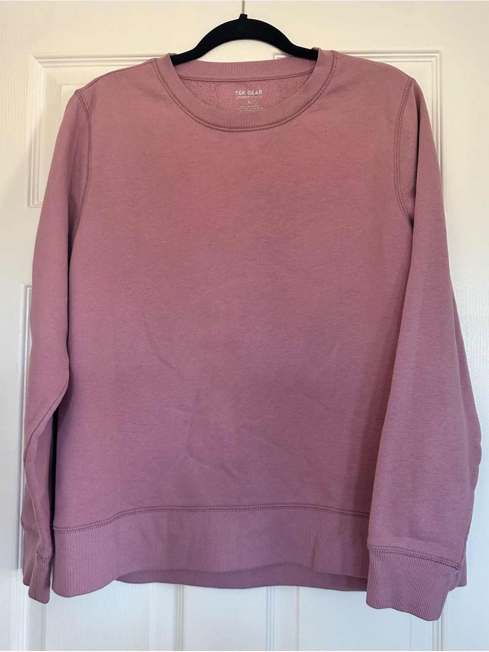 Tek Gear Ultrasoft Fleece Mauve Pink Crewneck Sweatshirt Women L